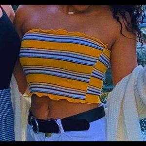 Yellow tube top